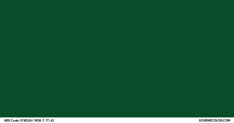 #074D2A Hex Color Code - SchemeColor.com