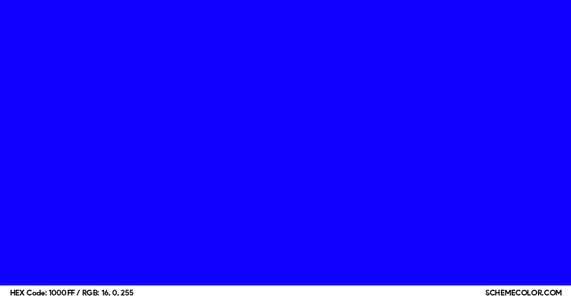 #1000FF Hex Color Code - SchemeColor.com