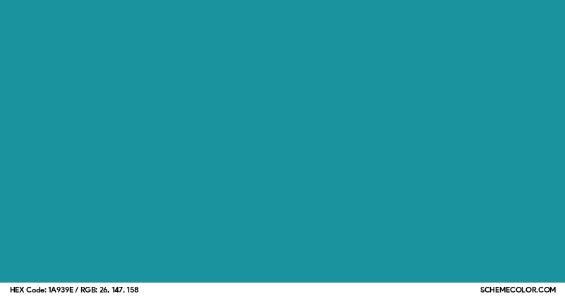 #1A939E Hex Color Code - SchemeColor.com