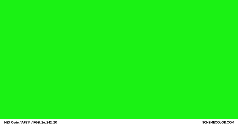 #1AF214 Hex Color Code - SchemeColor.com