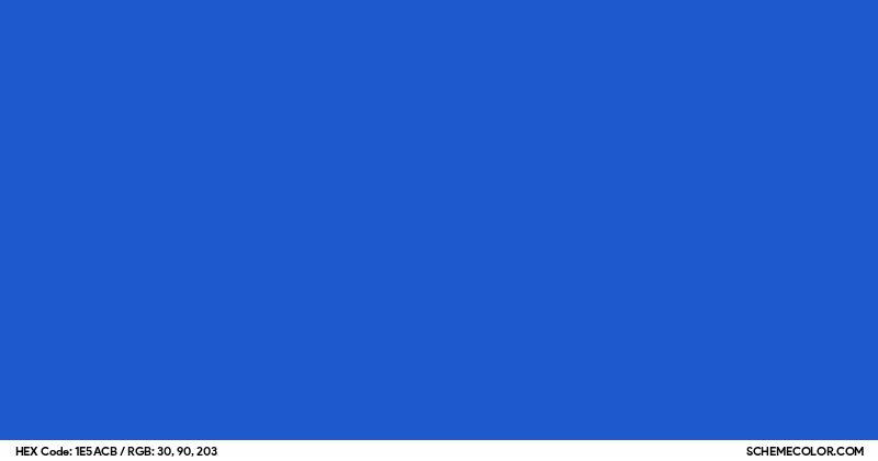 Image of #1E5ACB color code