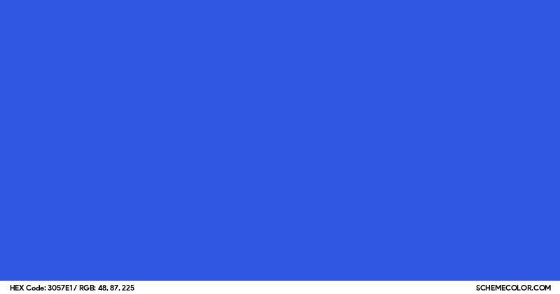 #3057E1 Hex Color Code - SchemeColor.com