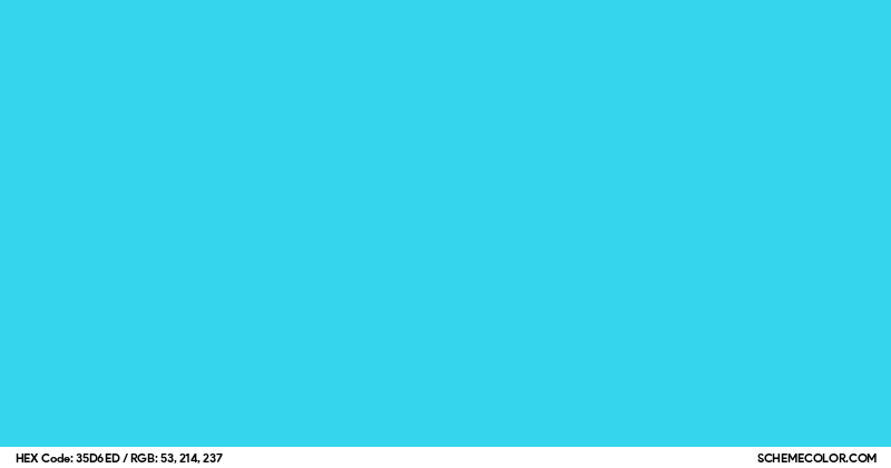 #35D6ED Hex Color Code - SchemeColor.com