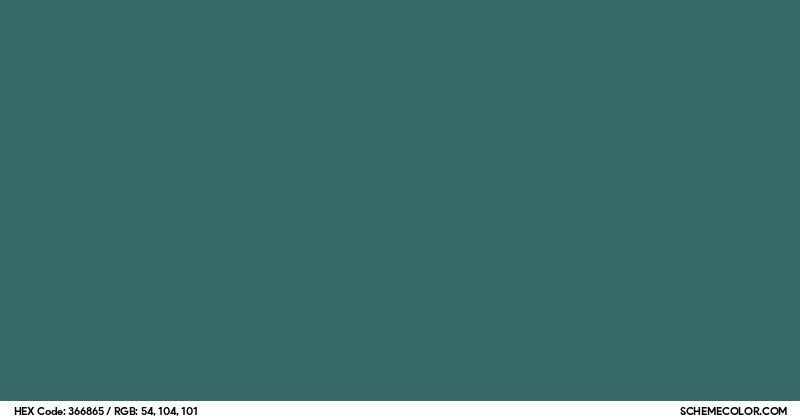#366865 Hex Color Code - SchemeColor.com
