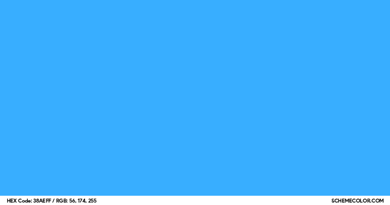 #38AEFF Hex Color Code - SchemeColor.com
