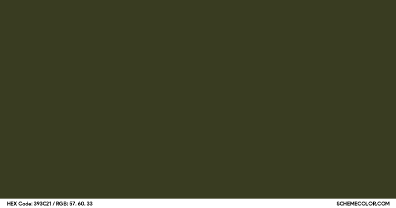Image of #393C21 color code