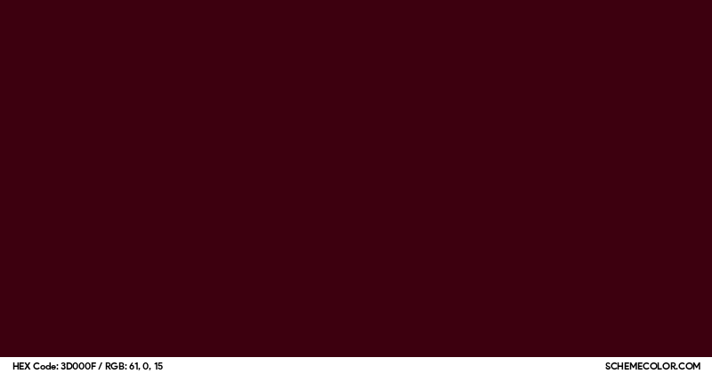 3f00ff Color #3D000F Hex Color Code - SchemeColor.com