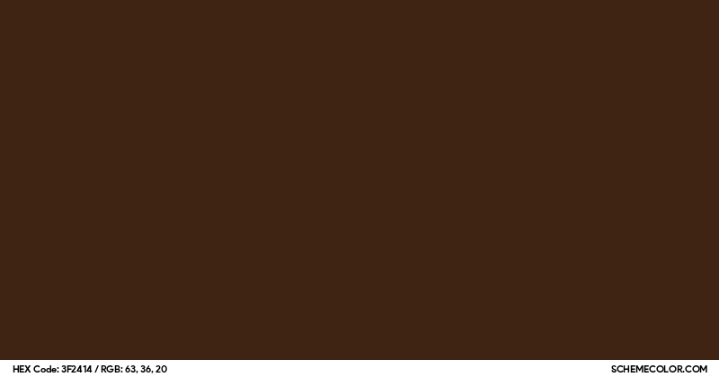 #3F2414 Hex Color Code - SchemeColor.com