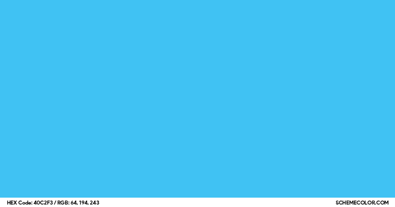#40C2F3 Hex Color Code - SchemeColor.com