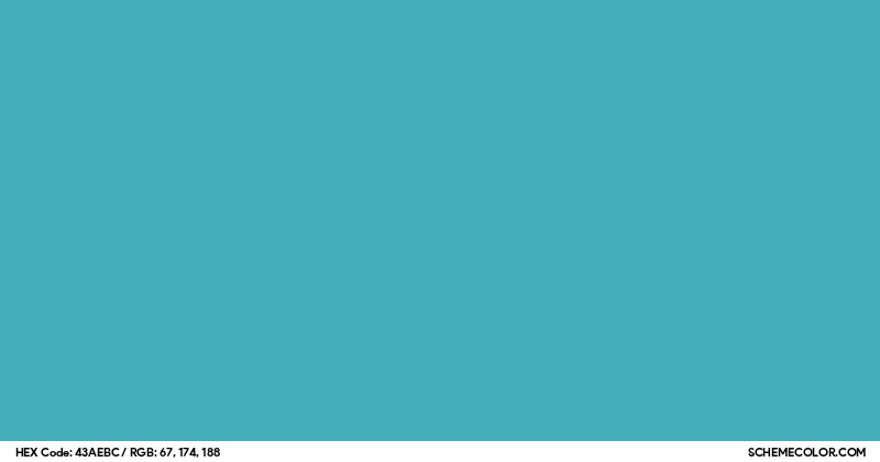 Image of #43AEBC color code