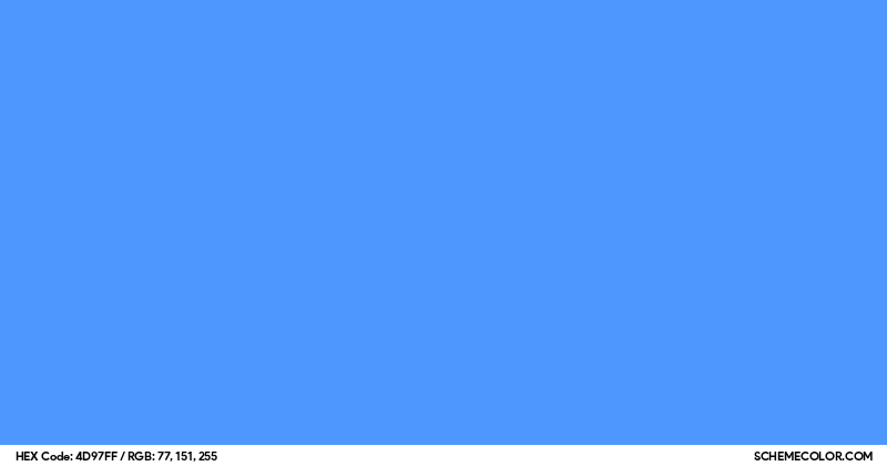 #4D97FF Hex Color Code - SchemeColor.com