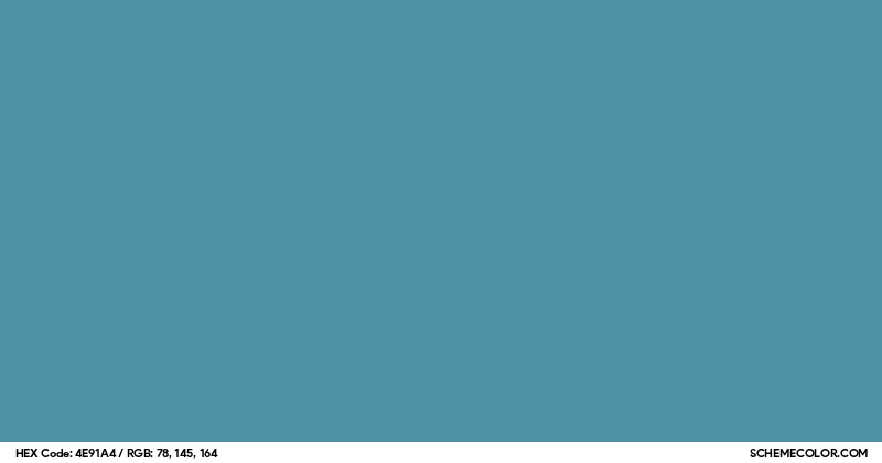 See Blue Color Code #4E91A4 Hex Color Code - SchemeColor.com