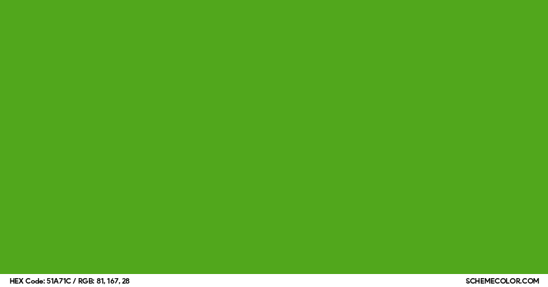 #51A71C Hex Color Code - SchemeColor.com