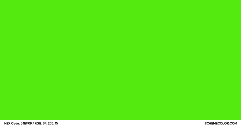 #54E90F Hex Color Code - SchemeColor.com