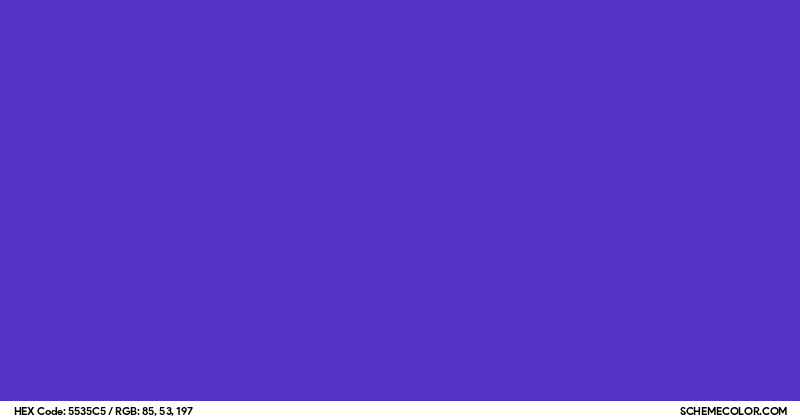 65535 Color Code #5535C5 Hex Color Code - SchemeColor.com