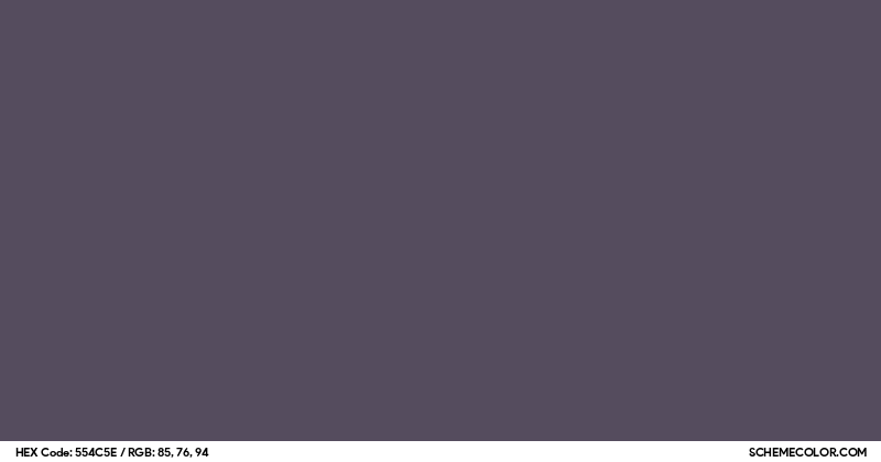 #554C5E Hex Color Code - SchemeColor.com