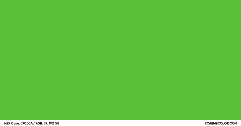 Parrot Color Code #59C03A Hex Color Code - SchemeColor.com