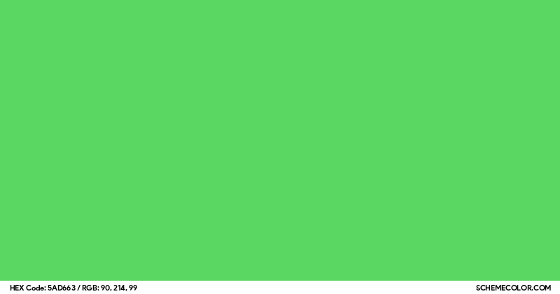 #5AD663 Hex Color Code - SchemeColor.com