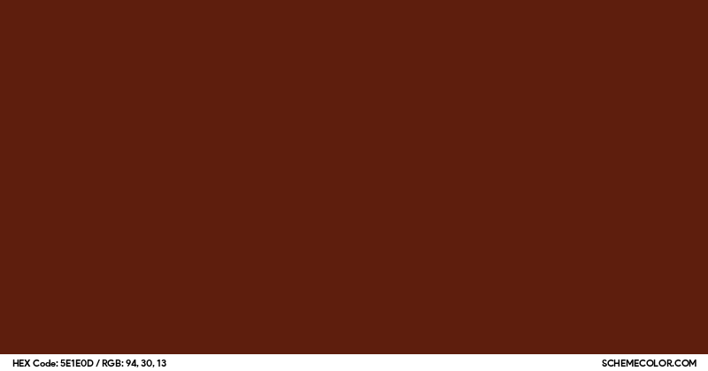#5E1E0D Hex Color Code - SchemeColor.com