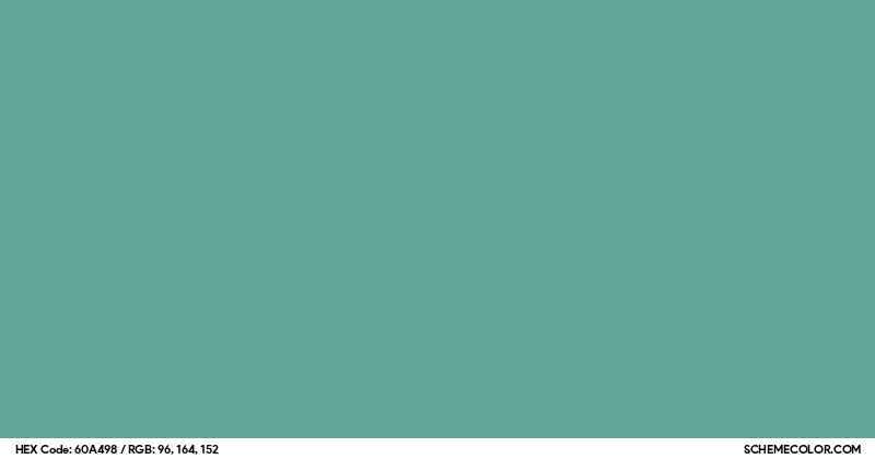 #60A498 Hex Color Code - SchemeColor.com