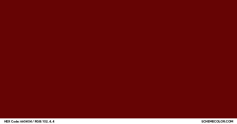 Sanguine Color Code #660404 Hex Color Code - SchemeColor.com