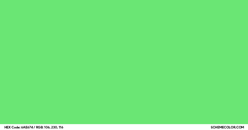 #6AE674 Hex Color Code - SchemeColor.com