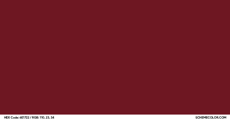 #6E1722 Hex Color Code - SchemeColor.com
