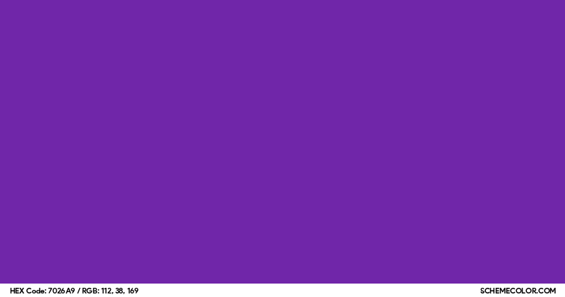 #7026A9 Hex Color Code - SchemeColor.com