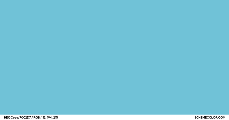 #70C2D7 Hex Color Code - SchemeColor.com