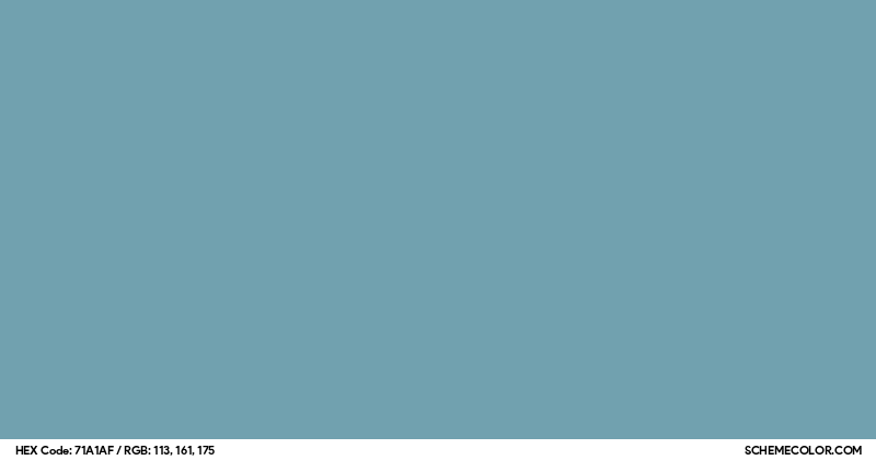 Color 71 #71A1AF Hex Color Code - SchemeColor.com