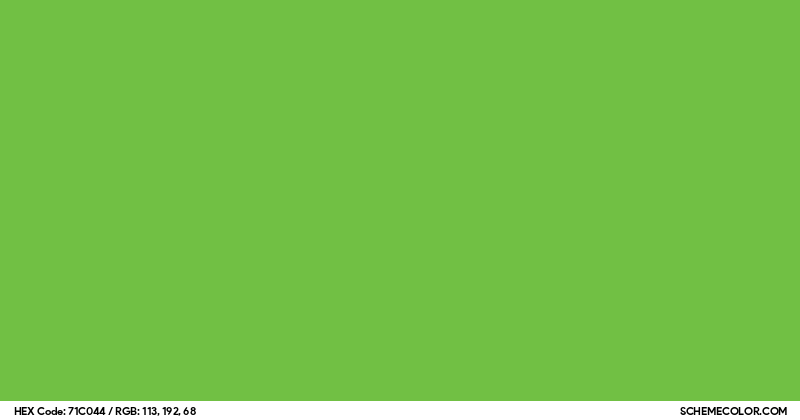 #71C044 Hex Color Code - SchemeColor.com