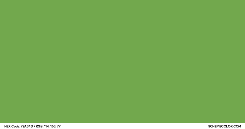 Image of #72A84D color code