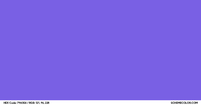 #7960E4 Hex Color Code - SchemeColor.com