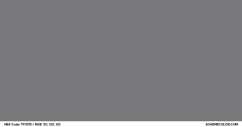 #79787D Hex Color Code - SchemeColor.com