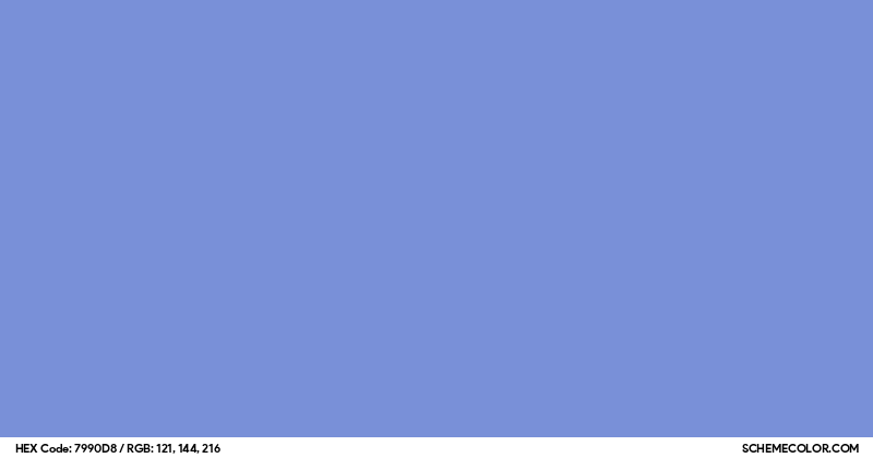 #7990D8 Hex Color Code - SchemeColor.com