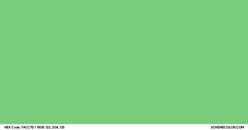Acc Color Code #7ACC7D Hex Color Code - SchemeColor.com