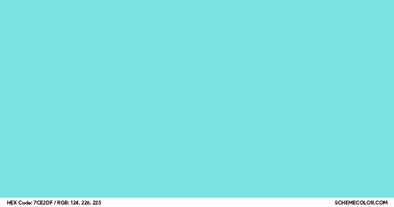 Cloud Blue Color Code #7CE2DF Hex Color Code - SchemeColor.com