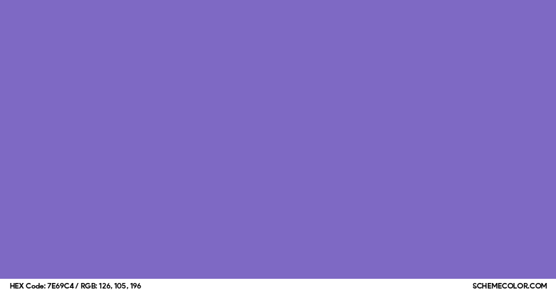 #7E69C4 Hex Color Code - SchemeColor.com