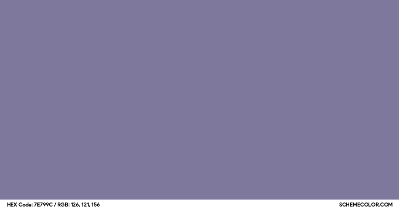 #7E799C Hex Color Code - SchemeColor.com