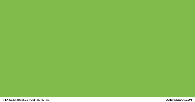#80BB4C Hex Color Code - SchemeColor.com