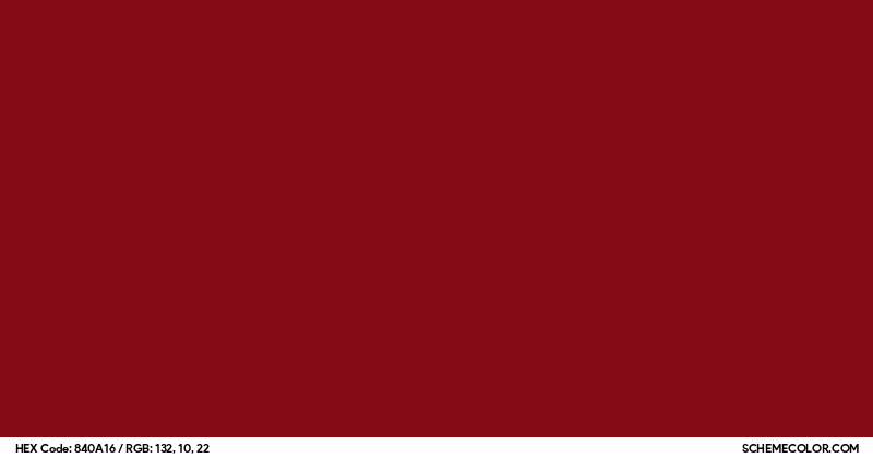 #840A16 Hex Color Code - SchemeColor.com