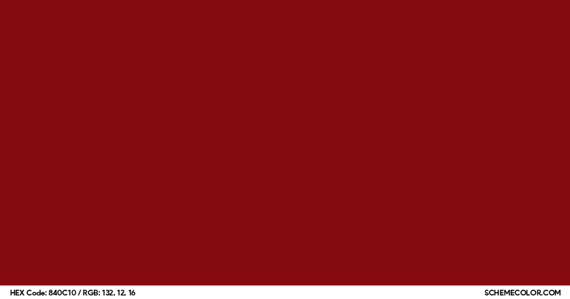 #840C10 Hex Color Code - SchemeColor.com