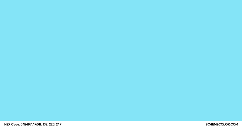 84E4F7 Hex Color Code - SchemeColor.com