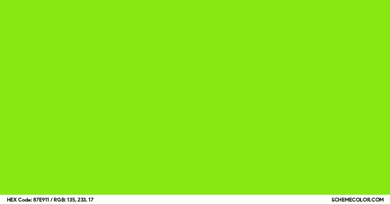 #87E911 Hex Color Code - SchemeColor.com