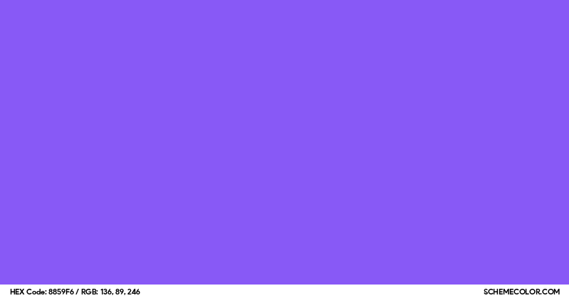 #8859F6 Hex Color Code - SchemeColor.com
