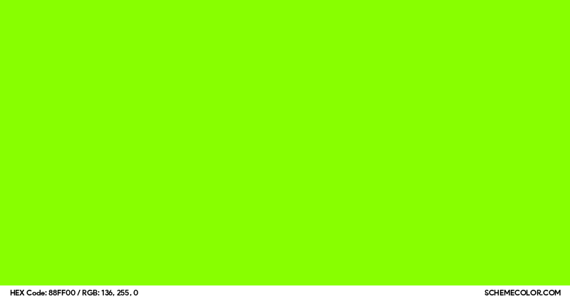 #88FF00 Hex Color Code - SchemeColor.com