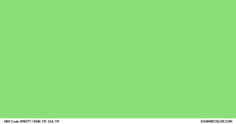 #89E077 Hex Color Code - SchemeColor.com