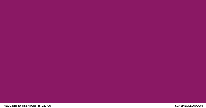 Magenta Vs Raspberry Color #8A1864 Hex Color Code - SchemeColor.com