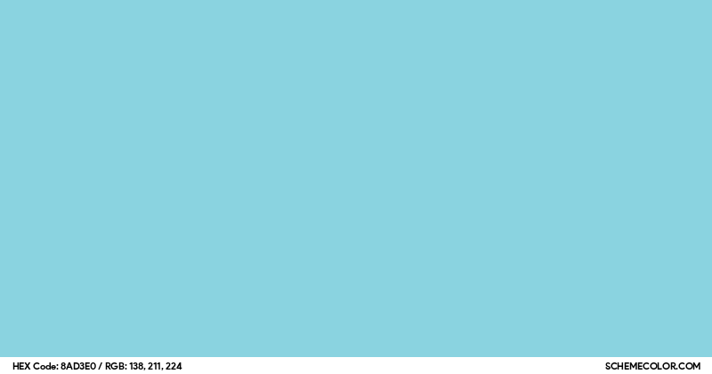 Cloud Blue Color Code #8AD3E0 Hex Color Code - SchemeColor.com