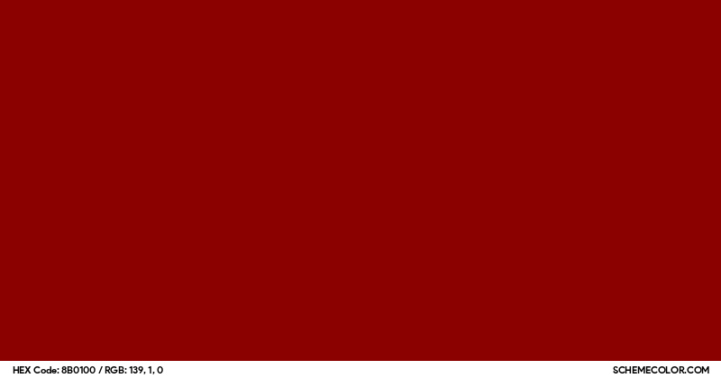 #8B0100 Hex Color Code - SchemeColor.com